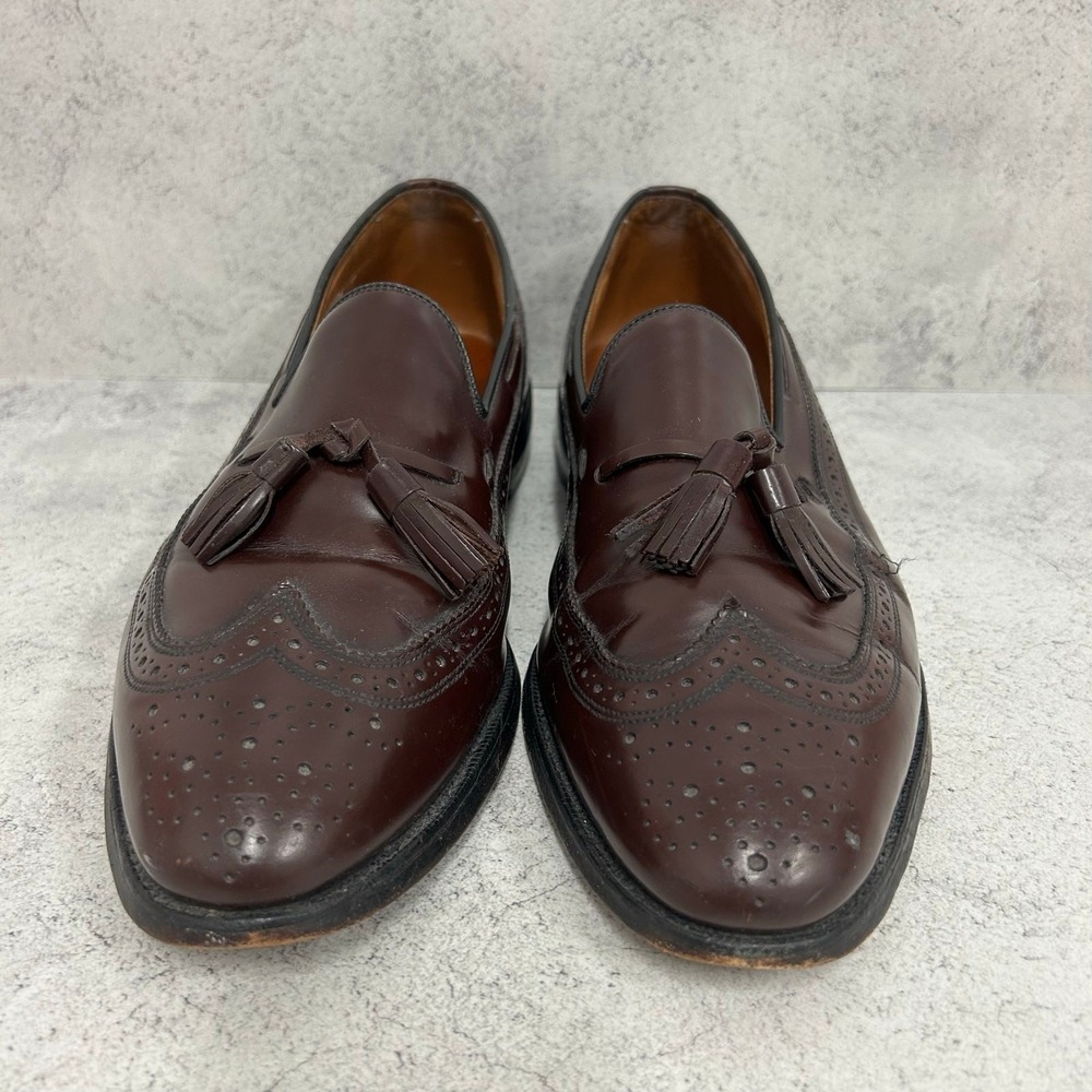 Allen Edmonds Berwick Tasseled Wingtip Burgundy Loafers Men's Size US 11